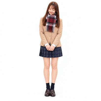 マフラー チェック レディース かわいい 学生 赤チェック ブランド 秋冬 秋 冬 可愛い 高校生 中学生 高校 女子 女子高生 ウール タータンチェック フリンジ チェックマフラー 6209611 （レッド系）｜詳細画像