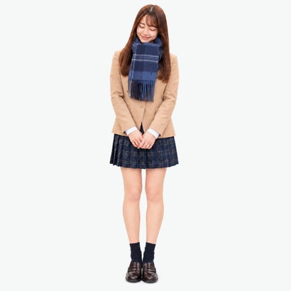 マフラー チェック レディース かわいい 学生 ブランド 秋冬 秋 冬 可愛い 高校生 中学生 高校 女子 女子高生 ラムウール フリンジ チェックマフラー 6209620 （レッド系）｜詳細画像