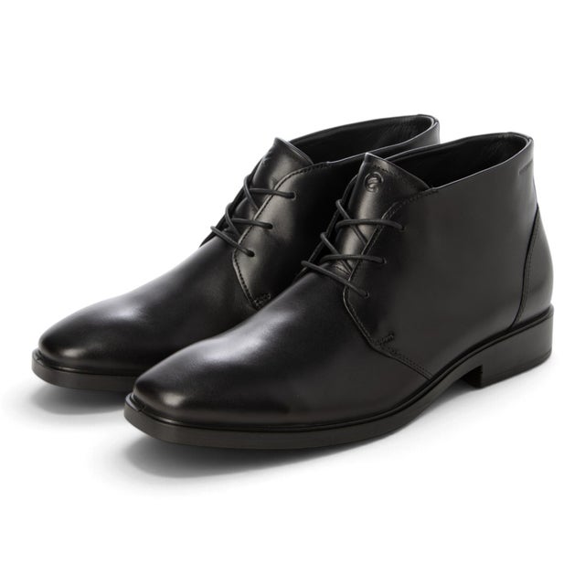 通勤 フォーマル METROPOLE MILAN メンズ 本革 チャッカブーツ 防水 （BLACK）