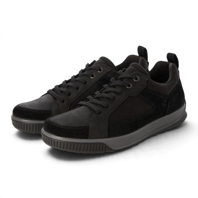 アウトドア  BYPATH TRED メンズ 本革 レースアップスニーカー 防水 （BLACK/BLACK/BLACK）