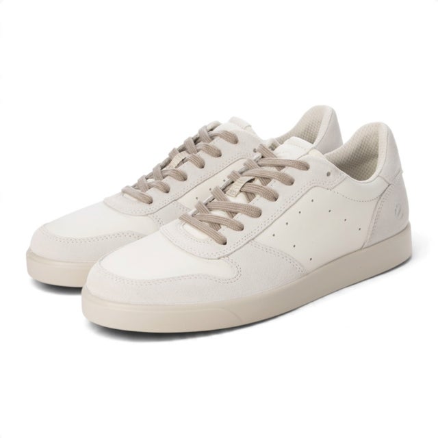 シンプル上質 STREET LITE M メンズ 本革 レースアップスニーカー （SHADOW WHITE/WHITE/SHADOW WHITE）