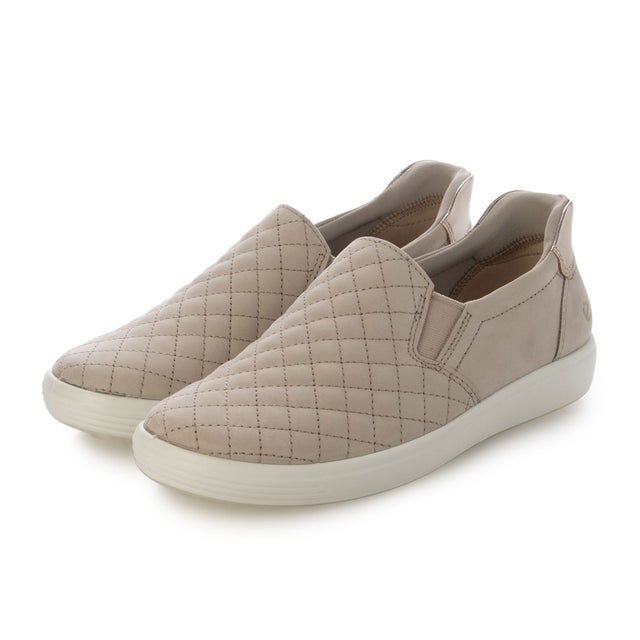 サッと履ける やさしい履き心地 SOFT 7 W レディース 本革 EASY SLIP スリッポンスニーカー （PURE CASHMERE/PURE CASHMERE FOIL）