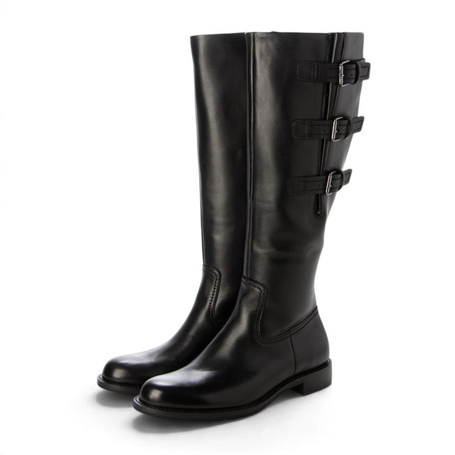上品 美しいシルエット SARTORELLE 25 レディース 本革 ロングブーツ （BLACK）