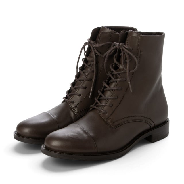 上品 美しいシルエット SARTORELLE 25 レディース 本革 防水 レースアップシューズ （MARRON）