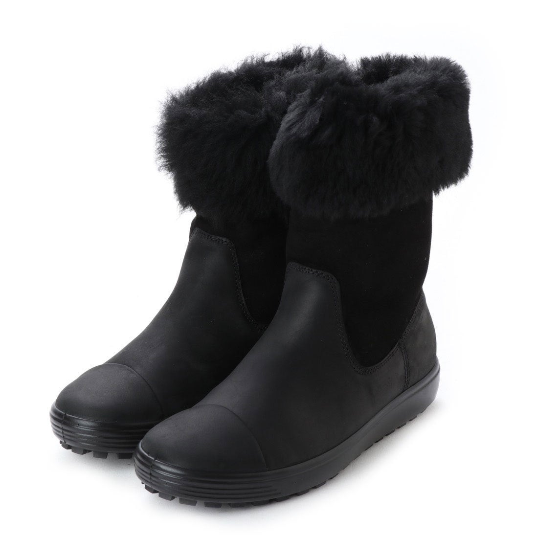 エコー ECCO Womens Soft 7 TRED Boot （BLACK/BLACK） -ファッション通販 FASHION WALKER