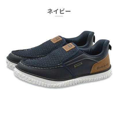 スニーカー メンズ EDW-7237 エドウィン スリッポン 立って履ける （ネイビー）｜詳細画像