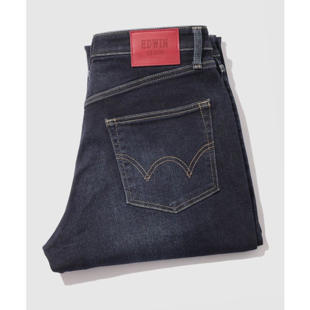 ZED JEANS EZD03 ストレッチデニム レギュラーストレート （濃色ブルー）