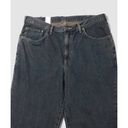 [大きいサイズ] インターナショナルベーシック 404 デニムパンツ ジーンズ ゆったりストレート キングサイズ （中濃色ブルー）｜詳細画像
