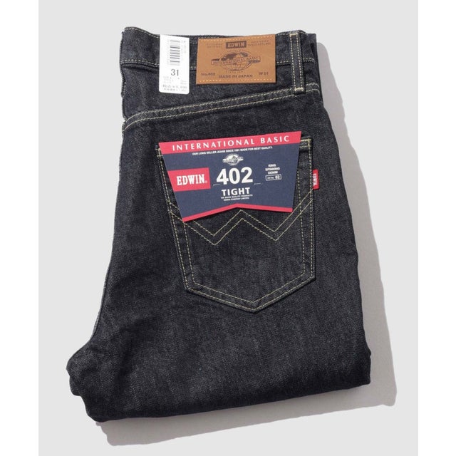 インターナショナルベーシック 402 デニムパンツ ジーンズ すっきりストレート （ワンウォッシュ）