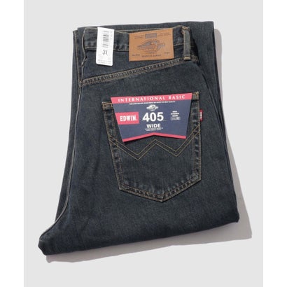 インターナショナルベーシック 405 デニムパンツ ジーンズ ワイド （中色ブルー）｜詳細画像
