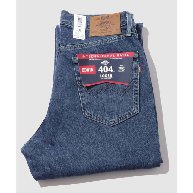 インターナショナルベーシック 404 デニムパンツ ジーンズ ゆったりストレート （SW）