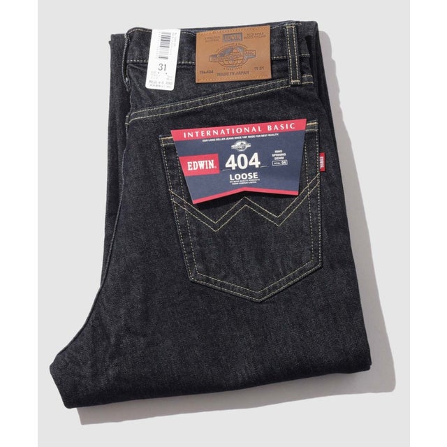 インターナショナルベーシック 404 デニムパンツ ジーンズ ゆったりストレート （ワンウォッシュ）