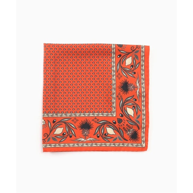 fursac (フルサック) Paisley Scarf （オレンジ）