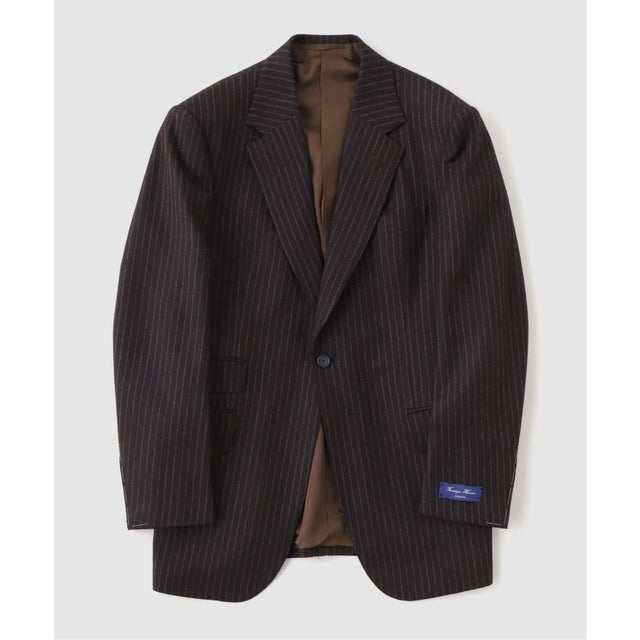 Fumiya Hirano(フミヤヒラノ) 別注 Mayfair Stripe 1B ジャケット （ブラウン）