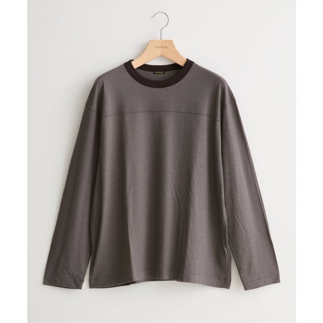 ETS.MATERIAUX(マテリオ) ウール フットボール Tシャツ（グレー）