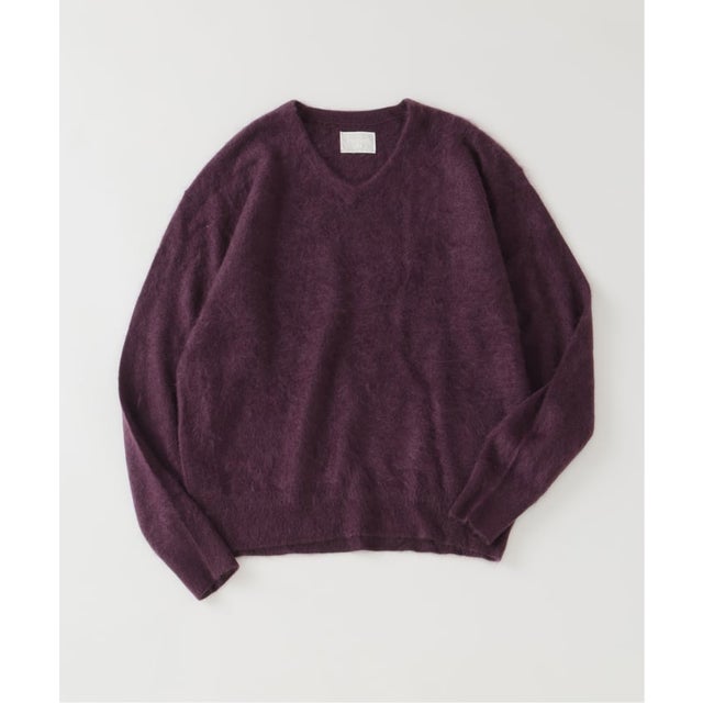 《予約》《by PIPPIOLINO》Cashmere Vネック ニット（パープル）