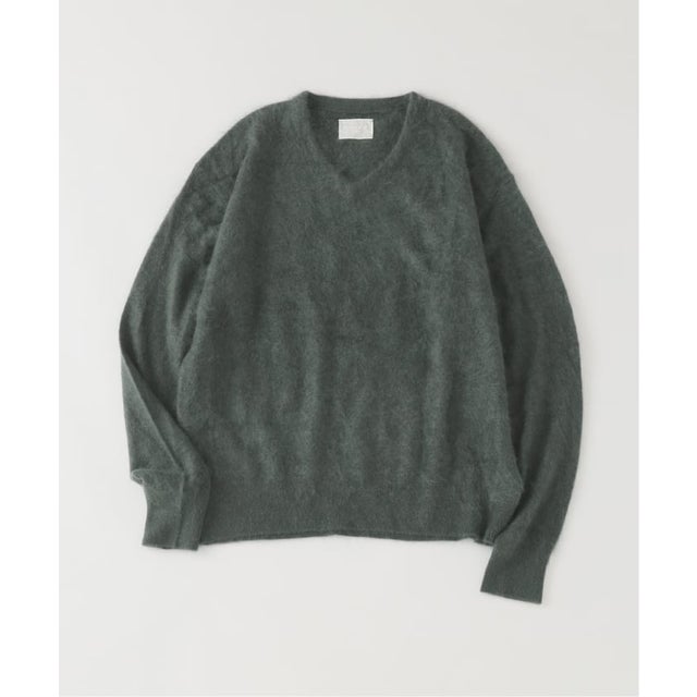 《予約》《by PIPPIOLINO》Cashmere Vネック ニット（カーキ）