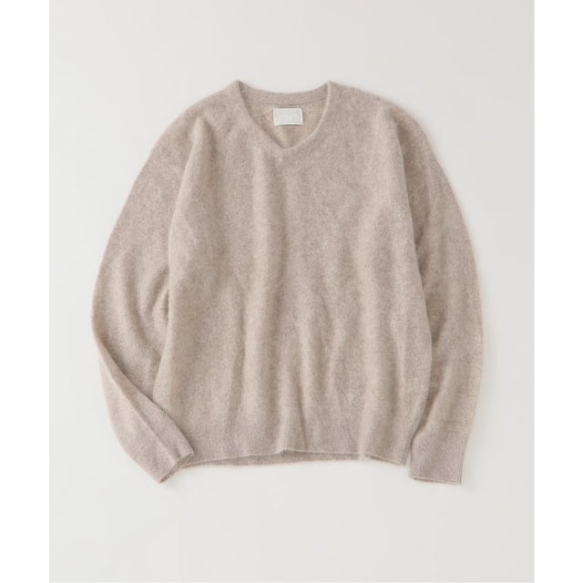 《予約》《by PIPPIOLINO》Cashmere Vネック ニット（ベージュ）