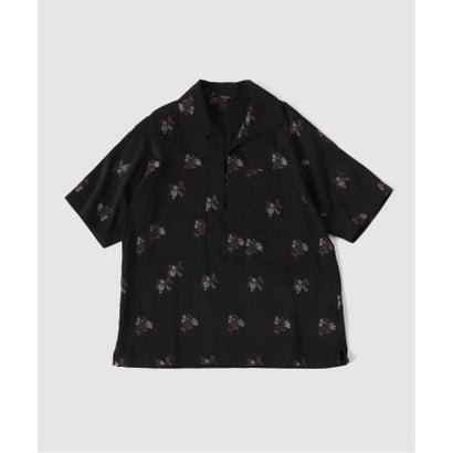 ETS.MATERIAUX(マテリオ) embroidery shirts （ブラック）｜詳細画像