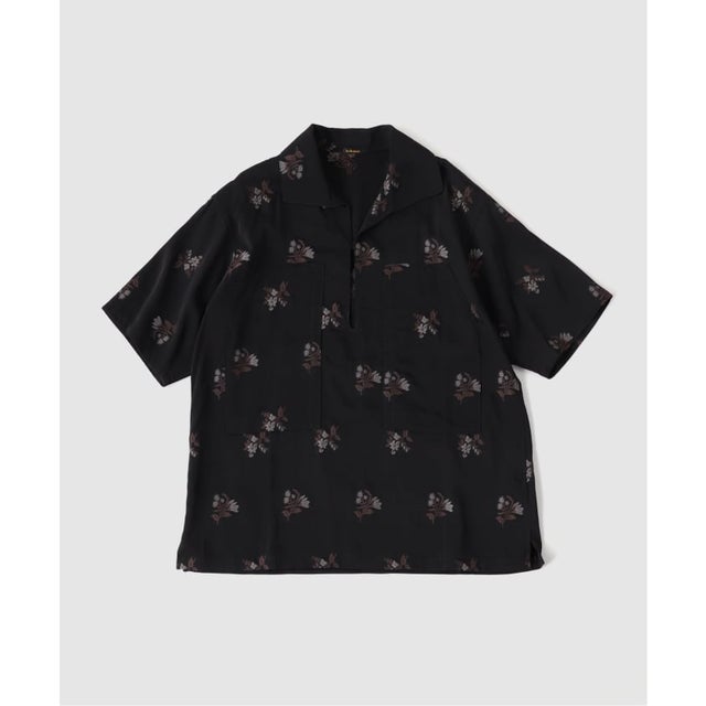 ETS.MATERIAUX(マテリオ) embroidery shirts （ブラック）