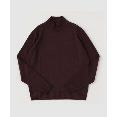 エディフィス EDIFICE FILIPPO DE LAURENTIIS Garment Dye 10gg モックネック ニット （ボルドー）｜詳細画像