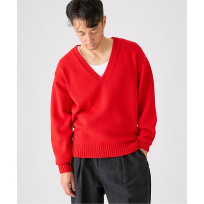 エディフィス EDIFICE 《予約》COTTON/WOOL DEEP Vネック ニット （ナチュラル）｜詳細画像