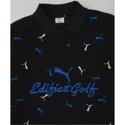 《予約》PUMA x EDIFICE GOLFゴルフニットポロシャツ （ブラウン）｜詳細画像