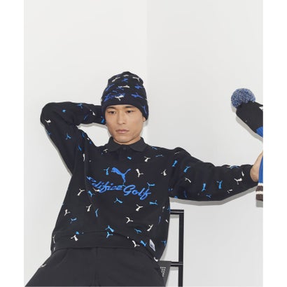 《予約》PUMA x EDIFICE GOLFゴルフニットポロシャツ （ブラック）｜詳細画像
