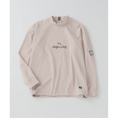 《予約》PUMA x EDIFICE GOLFモックネックロングスリーブTシャツ （ベージュ）｜詳細画像