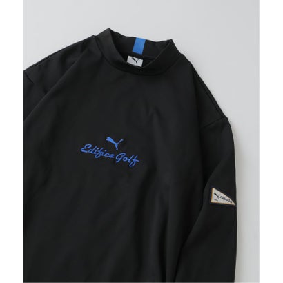 《予約》PUMA x EDIFICE GOLFモックネックロングスリーブTシャツ （ブラック）｜詳細画像