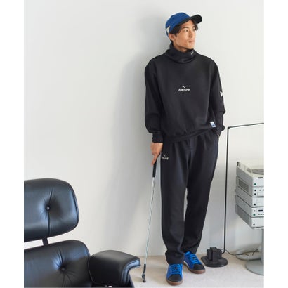 《予約》PUMA x EDIFICE GOLFモックネックロングスリーブTシャツ （ブラック）｜詳細画像