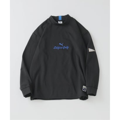 《予約》PUMA x EDIFICE GOLFモックネックロングスリーブTシャツ （ブラック）｜詳細画像