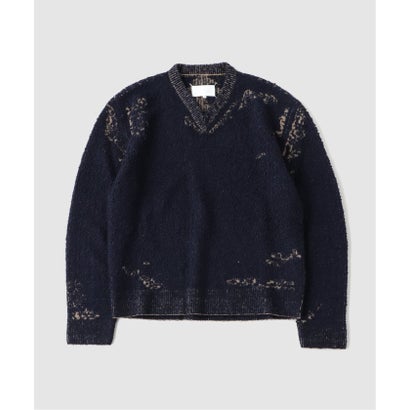 エディフィス EDIFICE MAISON MARGIELA(メゾン マルジェラ) ACID KNIT SWEATER （ネイビー）｜詳細画像