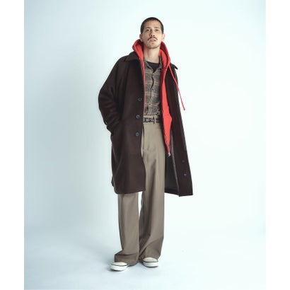 《予約》PURE WOOL ビーバー ハンティング コート （ブラウン）｜詳細画像