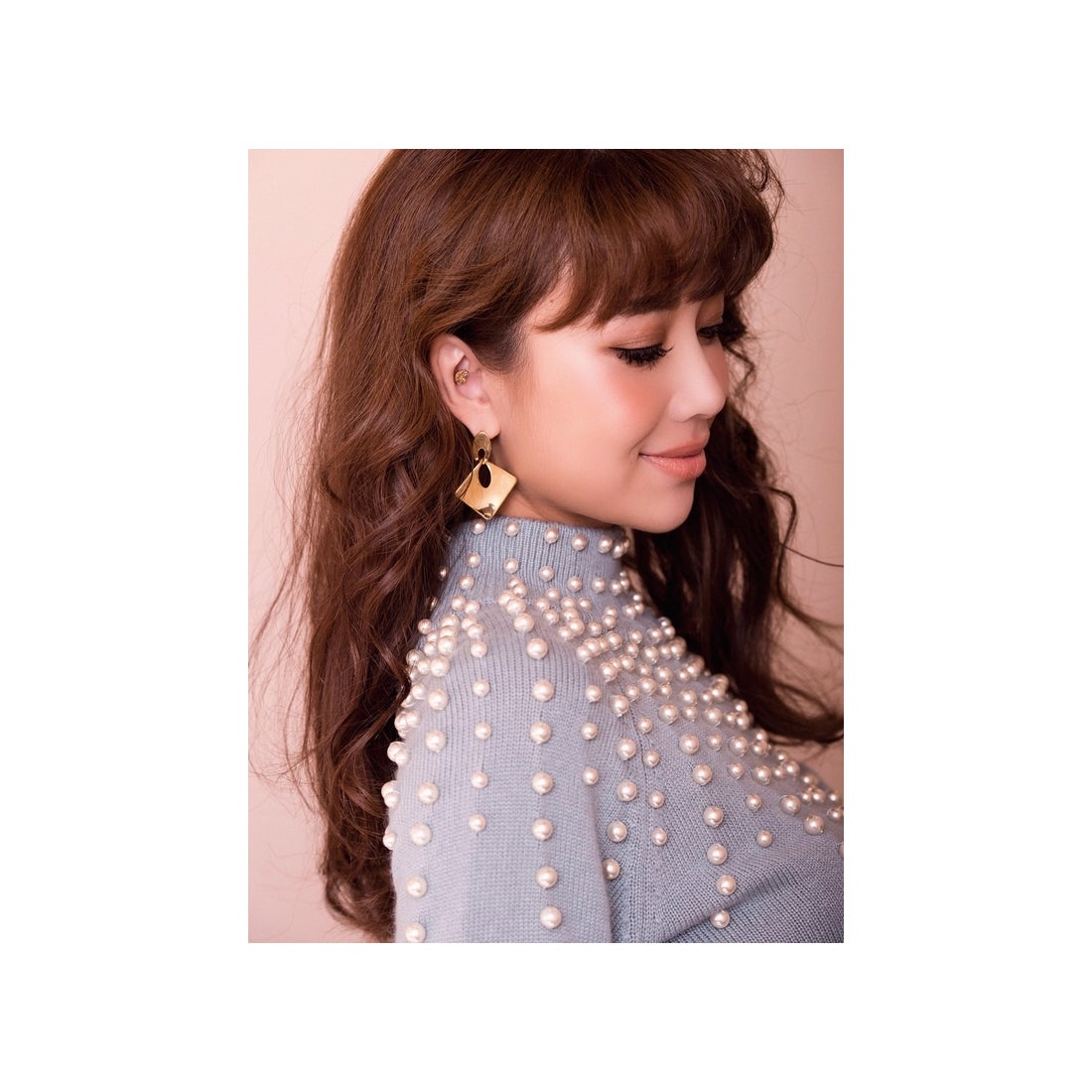 EIMY ISTOIRE eimy istoire スクエアプレートピアス ゴールド -靴