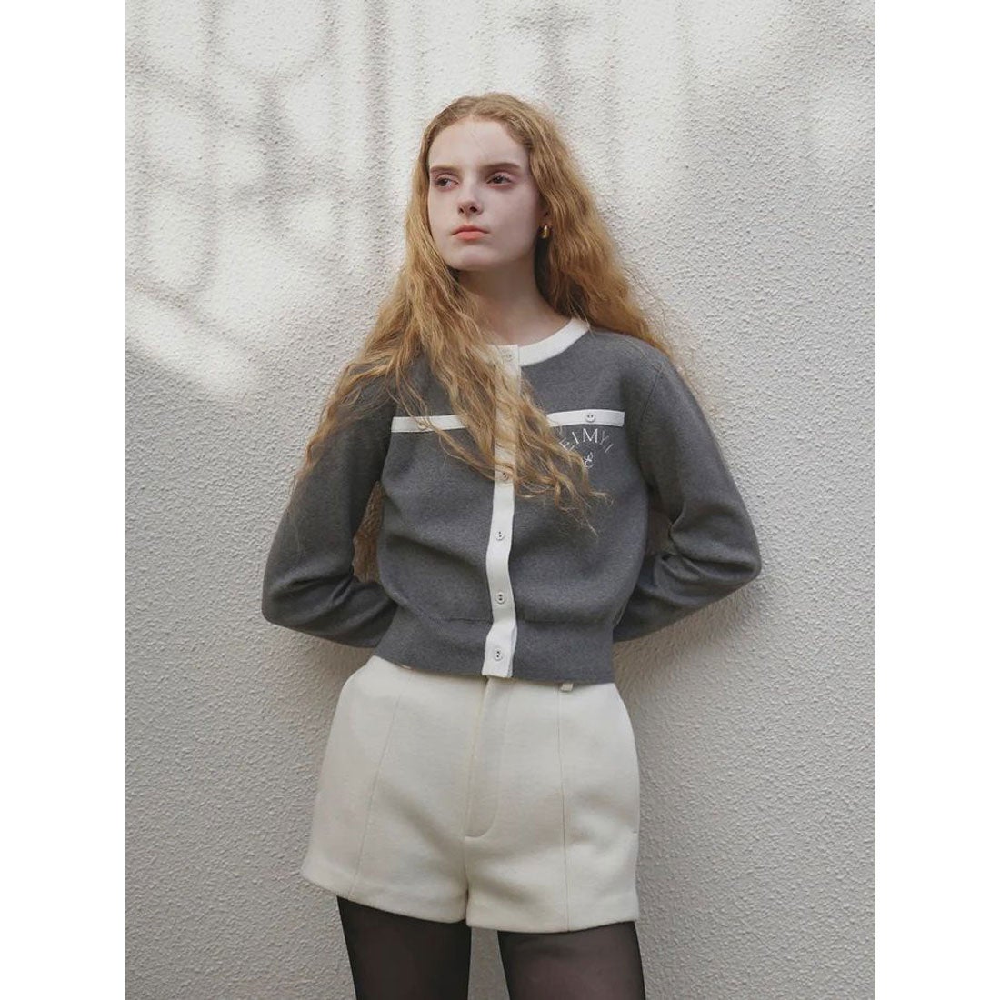 エイミーイストワール EIMY ISTOIRE EIMY BI-COLOR CARDIGAN （L/PNK