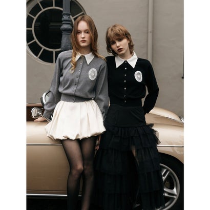 MEDALLION KNIT CARDIGAN （BROWN）｜詳細画像