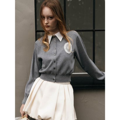 MEDALLION KNIT CARDIGAN （WHITE）｜詳細画像