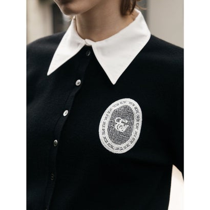 MEDALLION KNIT CARDIGAN （WHITE）｜詳細画像