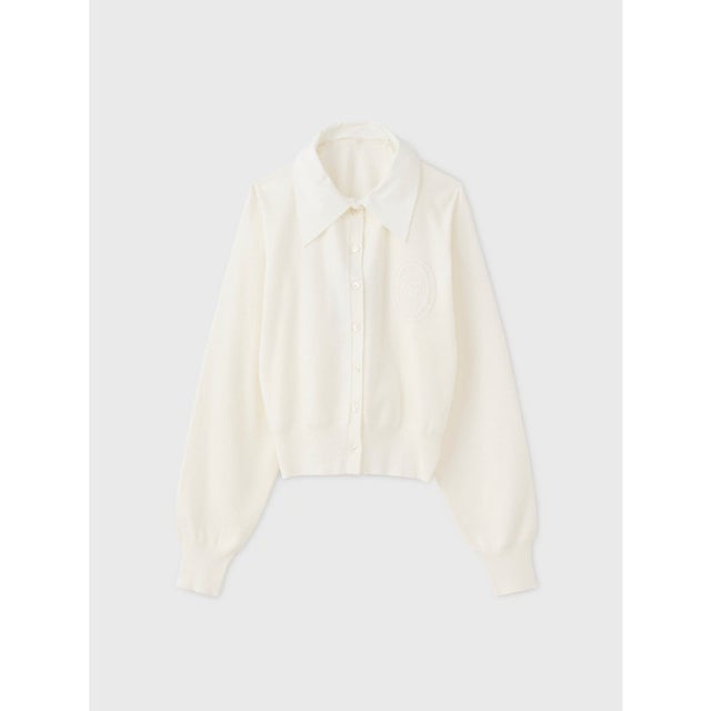MEDALLION KNIT CARDIGAN （WHITE）