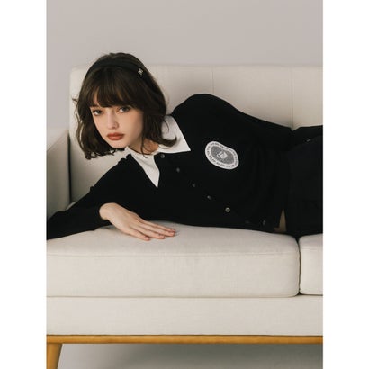 MEDALLION KNIT CARDIGAN （BLACK）｜詳細画像