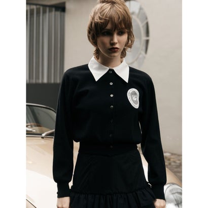 MEDALLION KNIT CARDIGAN （GREY）｜詳細画像