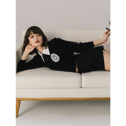 MEDALLION KNIT CARDIGAN （GREY）｜詳細画像