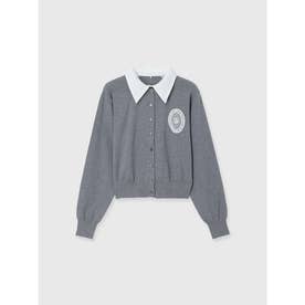 MEDALLION KNIT CARDIGAN （GREY）