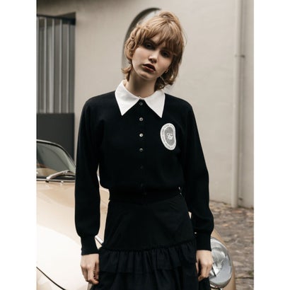 MEDALLION KNIT CARDIGAN （PINK BEIGE）｜詳細画像