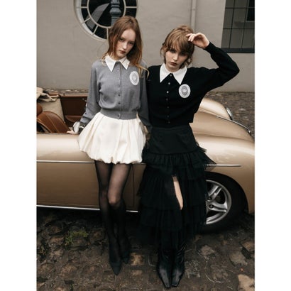 MEDALLION KNIT CARDIGAN （PINK BEIGE）｜詳細画像