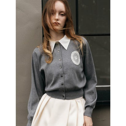 MEDALLION KNIT CARDIGAN （PINK BEIGE）｜詳細画像