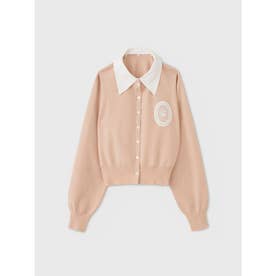 MEDALLION KNIT CARDIGAN （PINK BEIGE）