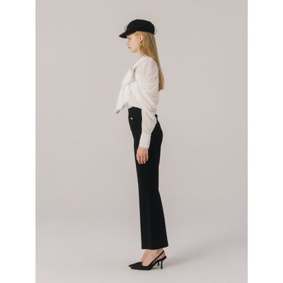 STITCH BOW TIE BLOUSE （WHITE）｜詳細画像