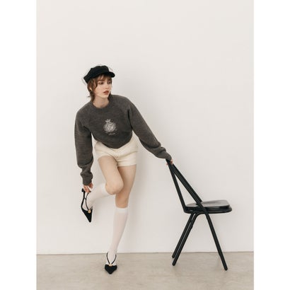MIDDLE LOGO KNIT TOPS （NVY）｜詳細画像